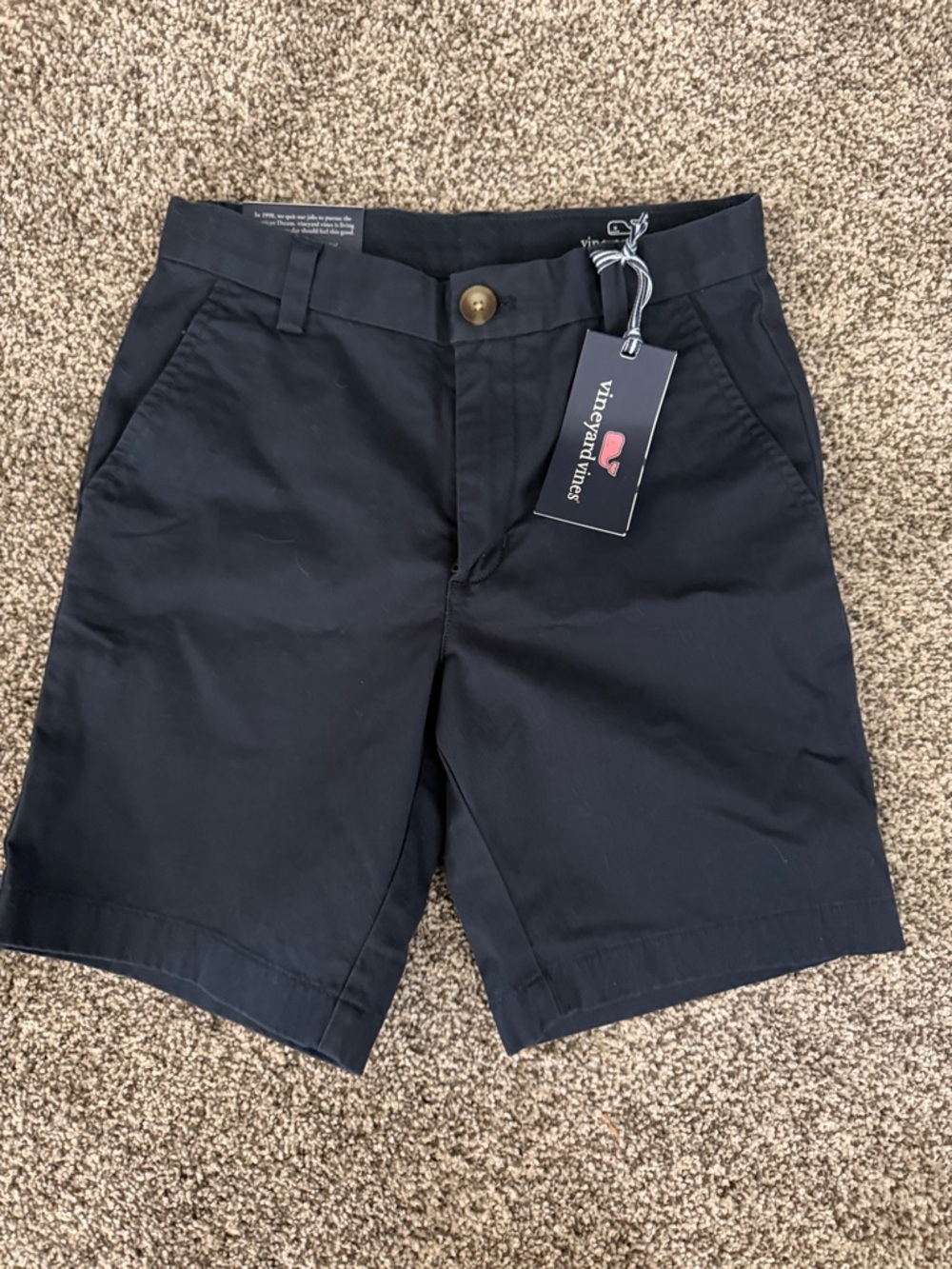 Vineyard Vines Boys Navy Flat Front Shorts